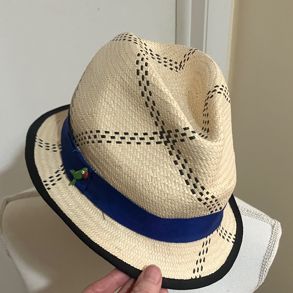 Eugenia Kim for Target Straw Hat with Black pattern One Size
